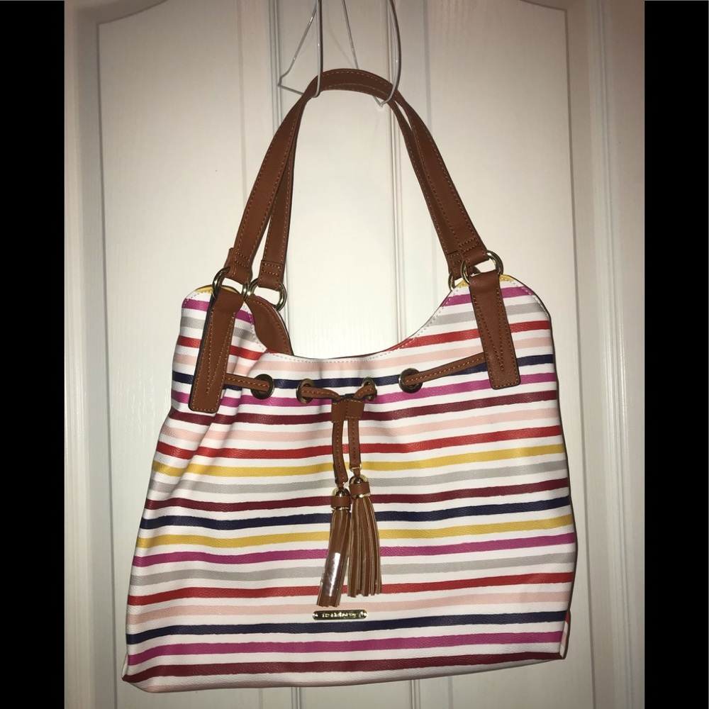 Liz Claiborne Striped shoulder bag NWOT